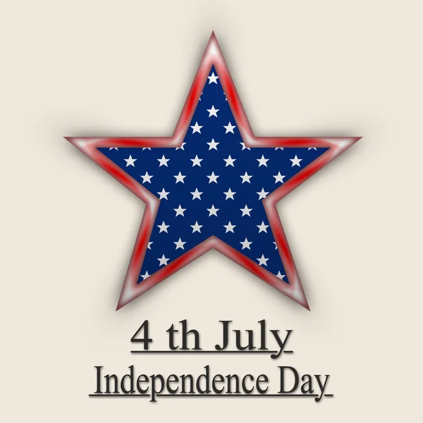 Amerykańskiego dnia niepodległości. Wielką gwiazdą — Zdjęcie stockowe