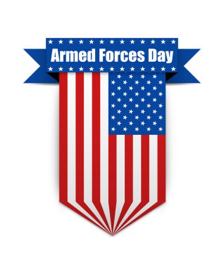 Color flag on the Armed Forces day.