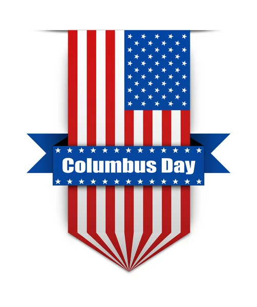 Color flag on the Columbus day. — Stockfoto