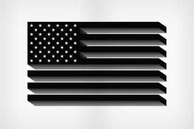 Illustration black USA flag