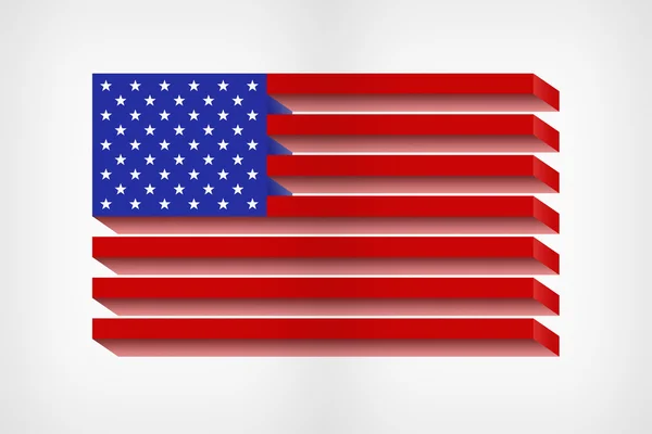 Illustration of coored USA flag — Stok fotoğraf