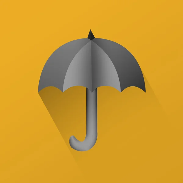 Guarda-chuva preto com sombra longa — Fotografia de Stock