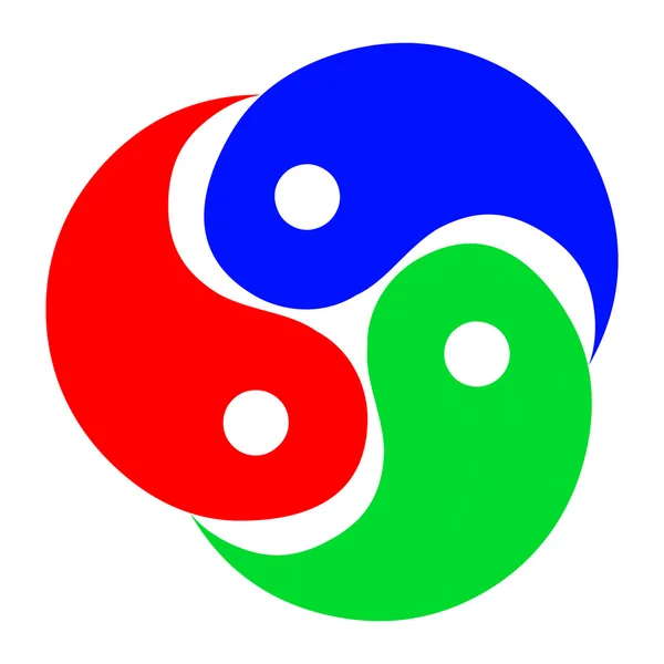 Color abstracto yin yang icono . — Foto de Stock