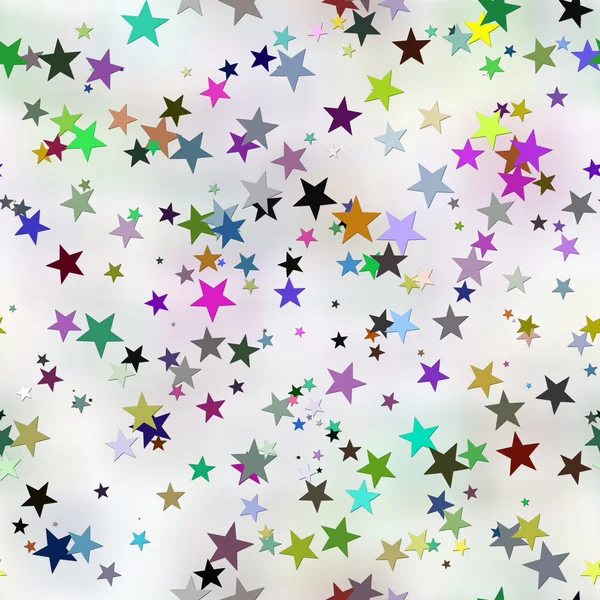Naadloze achtergrond met kleurrijke sterren. — Stockfoto