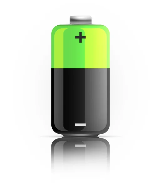 Зеленый значок батареи . — стоковое фото