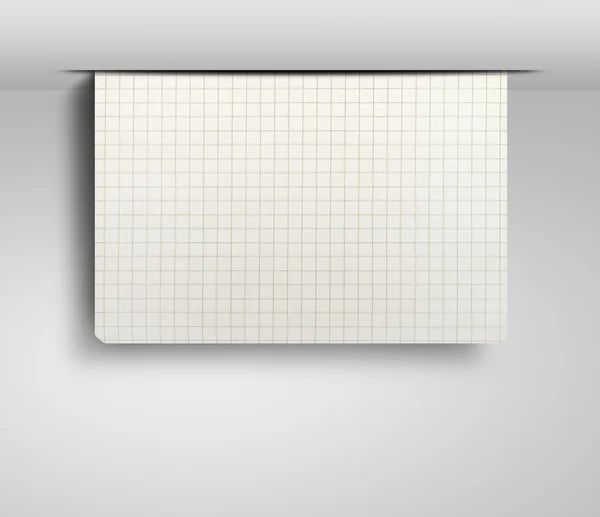 Hanging sheet of paper in the cell — Stock Photo, Image