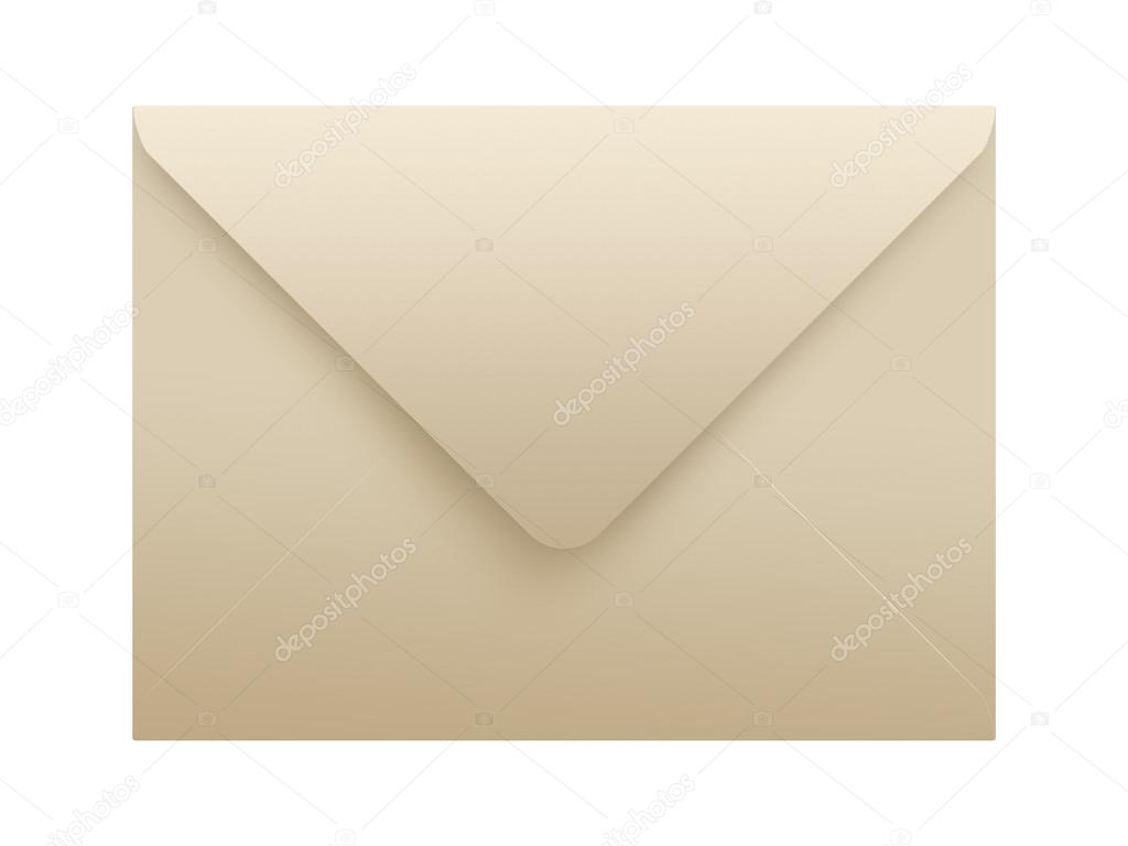 Paper envelope isolated.