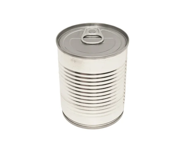 The closed tin cans isolated. — Stock Photo, Image