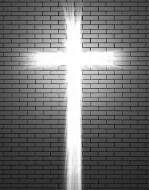 Hıristiyan bir haç şeklinde ışıkları