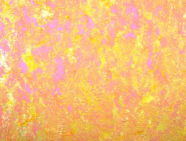 Abstrakti Maalaus Tausta Akryyli Keltainen Kulta Violetti Vaaleanpunainen Väri Maalattu — kuvapankkivalokuva