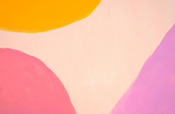 手作りで 手描きの抽象的なBoho壁の芸術スタイル 北欧の現代的でミニマルな作品 兵馬俑半世紀の芸術 パステル 淡いピンク 暖かい黄色と紫のテクスチャ アクリル色 — ストック写真