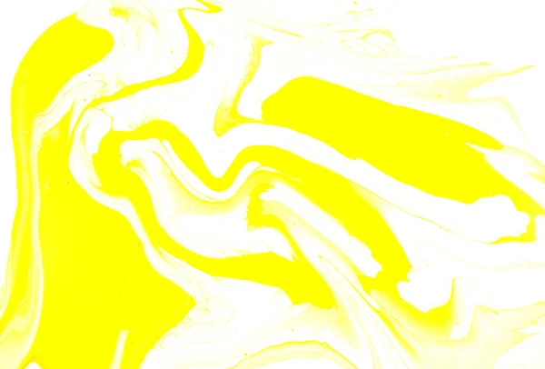 Ручная Желтый Жидкий Мрамор Фотографии Жидкость Текстуры Искусства Неправильная Абстрактная — стоковое фото