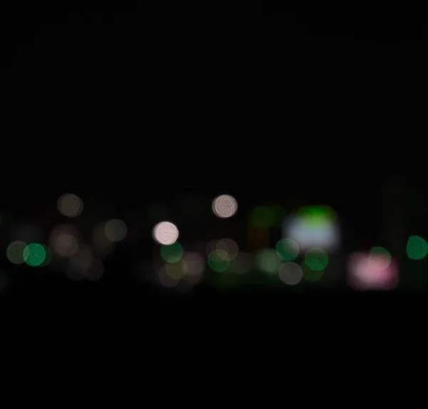 Estilo Vintage Bokeh Verde Noite Escura Belos Círculos Luz Borrada — Fotografia de Stock