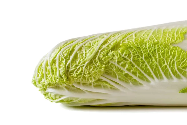 Napa Cabbage Peking Cabbage Tender Juicy Leaves Isolated White Background — Stock Photo, Image