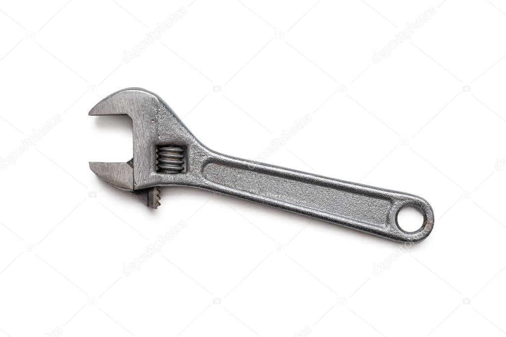 Small adjustable wrench - a variable-size wrench used to rotate nuts, bolts, and other parts