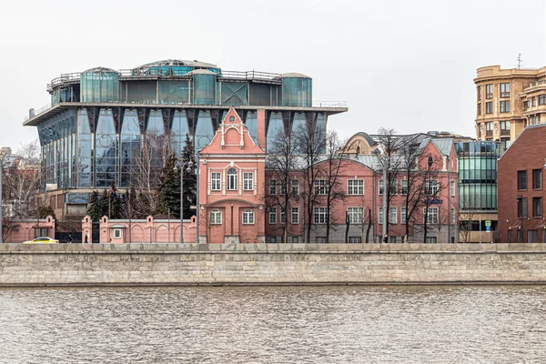 Moscow Russia 2021 Two Story Art Nouveau Mansion Prechistenskaya Embankment — Fotografia de Stock