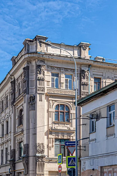 Moscow Russia 2021 Apartment House Art Nouveau Style Merchant Rakhmanov — Stock fotografie