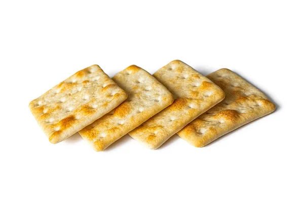 Biscotti Secchi Cracker Non Salati Lunga Conservabilità Spesso Inclusi Razioni — Foto Stock