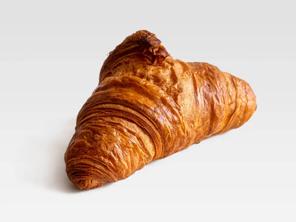 French Croissant Made Delicate Puff Pastry Crisp Golden Crust White — Stock Photo, Image