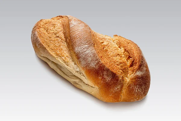 Pão Francês Lareira Branca Com Uma Crosta Crocante Feito Farinha — Fotografia de Stock