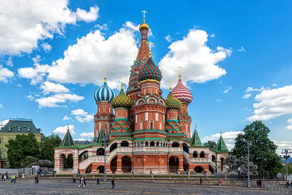 Moscow Russia 2021 Basil Cathedral Most Recognizable Russian Church Cathedral — Stock Photo, Image