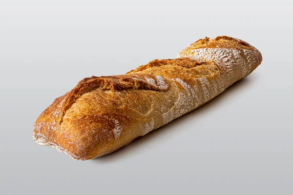 Traditionell Fransk Baguette Gjord Vetemjöl Med Krispig Gyllene Skorpa Beströdd — Stockfoto