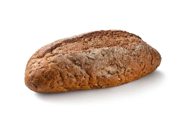 Pão Com Uma Crosta Castanha Apetitosa Feito Trigo Farinha Centeio — Fotografia de Stock