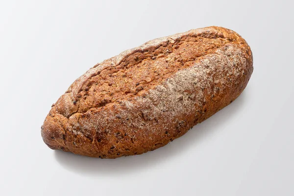 Bruin Brood Gemaakt Van Tarwe Roggemeel Met Lijnzaad Sojabonen Met — Stockfoto