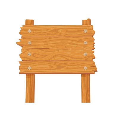 Tahta retro uyarı panosu afişi. Kırık uyarı ve yön tahtaları olan eski sarı reklam panosu.