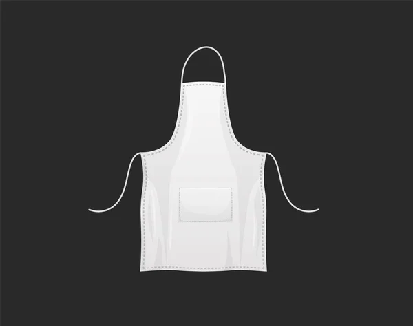 White apron template. Protective clothing for cooks and factory workers durable cotton fabric with ties prevent spillage. — Image vectorielle