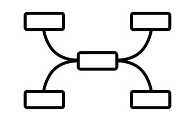 Turnuva şeması simgeleri, yarışma ve etkinlikleri planlamak için kullanışlı bir braket tasarımı tasarımı tasvir ederler.