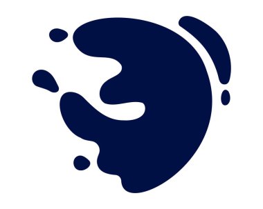 Bold abstract blue splash shape, perfect for modern design elements or creative digital art.