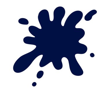 Bold abstract ink splash shape, perfect for creative design projects, backgrounds, or artistic elements.