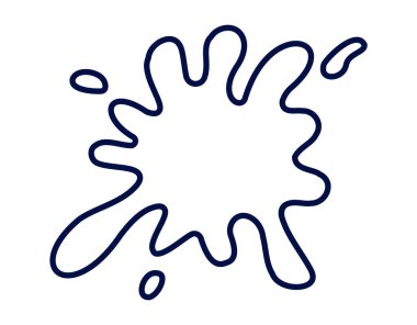 Simple abstract splash shape ideal for adding artistic flair to creative projects and designs.