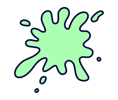 Bold and dynamic green splash shape. perfect for adding a creative touch to design projects.