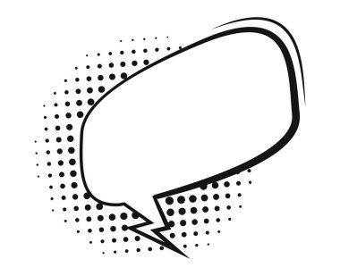 Yarım ton bulut desenli boş bir çizgi roman balonu, grafik tasarımı ve illüstrasyon projeleri için mükemmel.