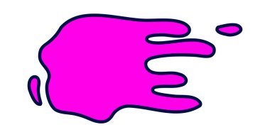 Mavi çizgili canlı pembe sıçrama şekli, yaratıcı tasarım ve sanatsal projeler için mükemmel..