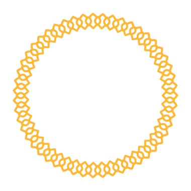 Zarif dairesel çerçeve İslami geometrik desenleri gösteriyor, sanatsal dekorasyon veya tasarım unsurları için mükemmel..