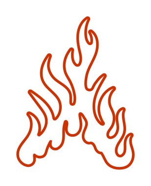 Minimalist soyut alev tasarımı yaratıcı projeler ve görsel öğeler için idealdir.