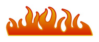 Parlak turuncu ve sarı alevler yaratıcı projeler ve temalar için ideal tasarım..