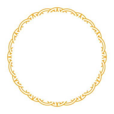 Karmaşık Kelt ve Viking tasarımlı zarif dairesel çerçeve, İskandinav temalı projeler ve dekorasyon için mükemmel..