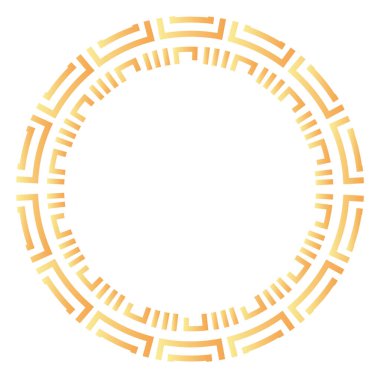 Detaylı turuncu desenli dairesel geometrik çerçeve, yaratıcı tasarım ve dekorasyon için mükemmel..