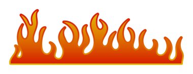 Canlı turuncu ve sarı alevlerin detaylı çizimi tasarım ve görsel kavramlar için mükemmeldir..