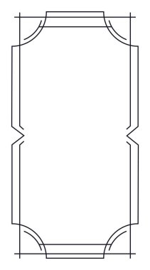 Sanat ve el sanatları için basit ve zarif çerçeve tasarımı, temiz çizgiler ve geometrik desenler.