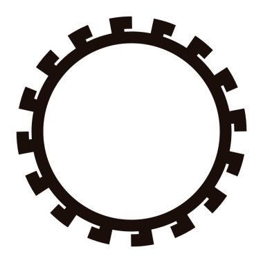 Yunanca esinlenilmiş desenlere sahip zarif dairesel çerçeve, tasarım ve dekorasyon için mükemmel.