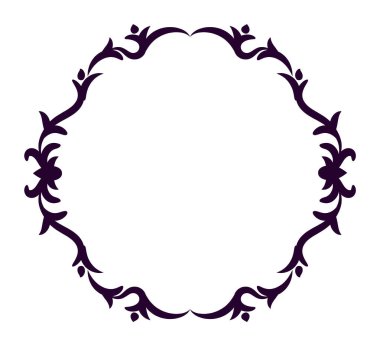 Süslü çiçek desenli karmaşık vintage çerçeve, davetiyeler, kartlar ve dekoratif sanat eserleri için mükemmel.