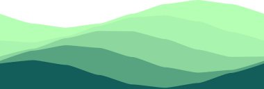 Minimalist soyut tasarım katmanlı yeşil dalgalar oluşturarak rahatlatıcı bir şablon oluşturuyor. Çağdaş arkaplanlar için mükemmel.