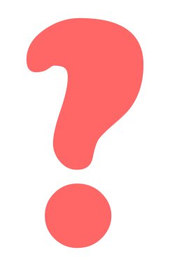 Beyaz arkaplanda kırmızı soru işareti işareti.