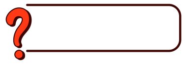 Boş beyaz arkaplanda kırmızı soru işareti.