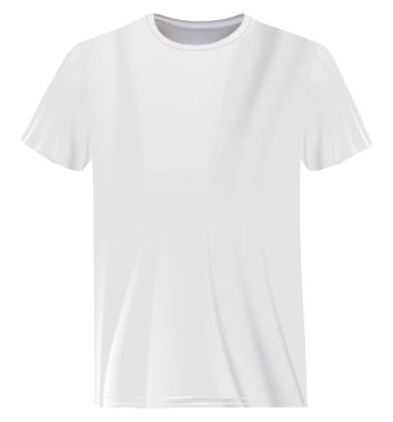 Düz beyaz t-shirt tasarım şablonu modeli.
